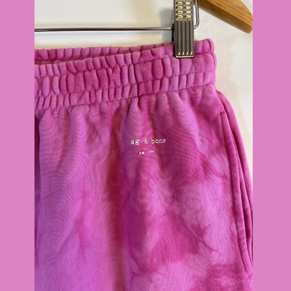 Rag & Bone Pink Tie Dye Sweat Shorts - Size M - Picture 5 of 13